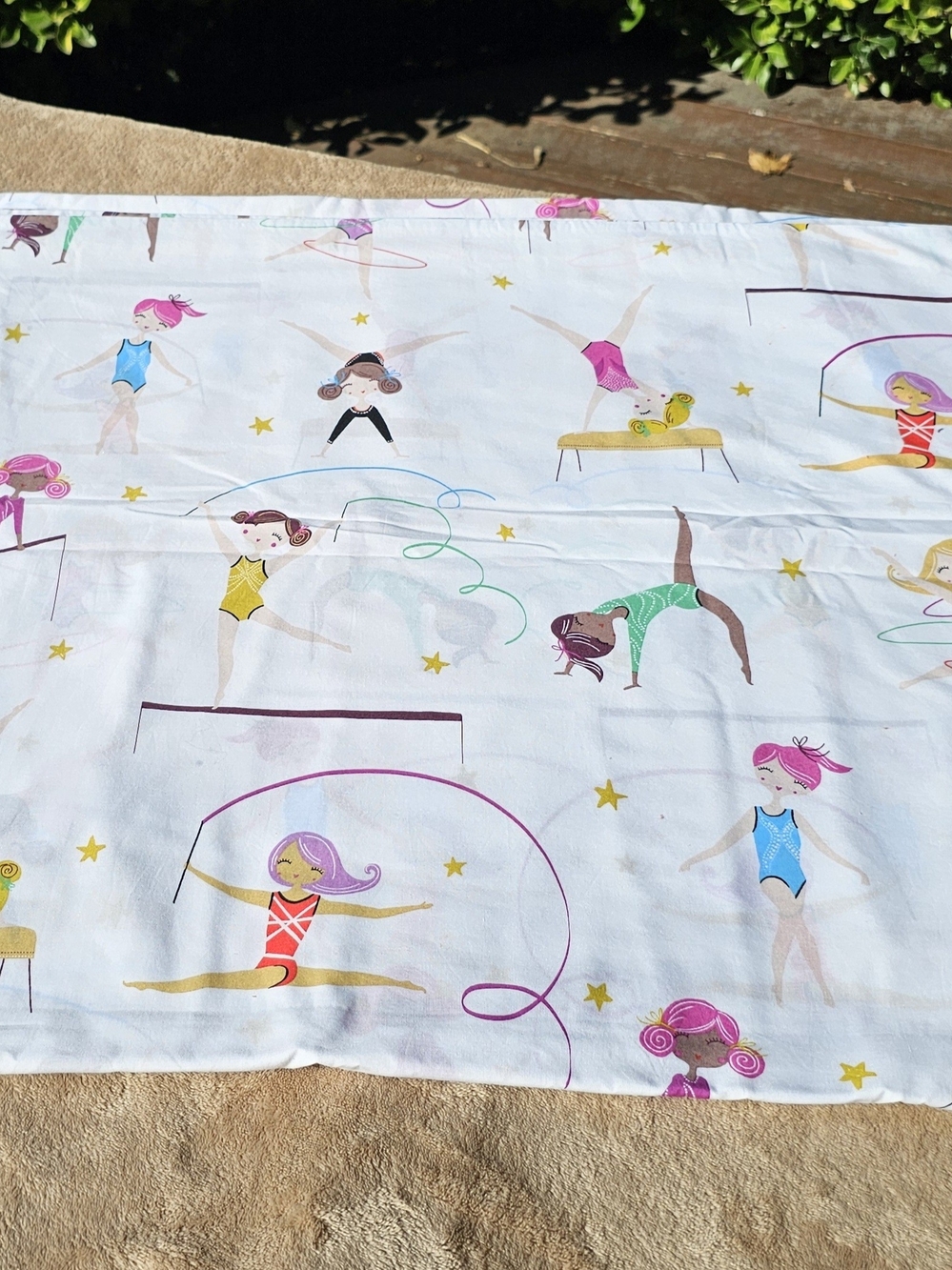 Gymnastics Print Childrens Duvet Cover with Matching Pillowcase - Twin